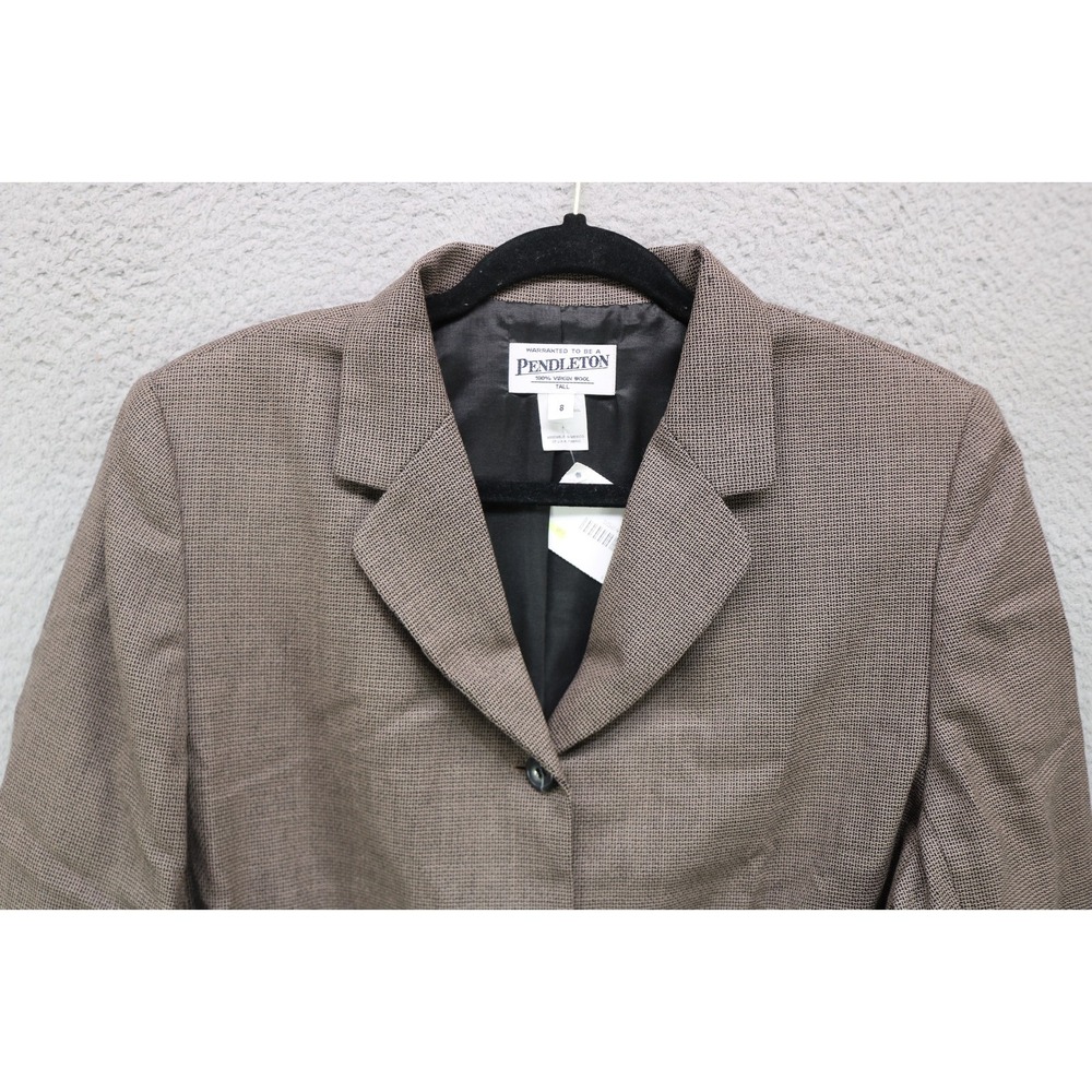 Pendleton Women's 100% Virgin Wool Button Up Long Blazer-8/T-NWT-Business-Office - Picture 4 of 13